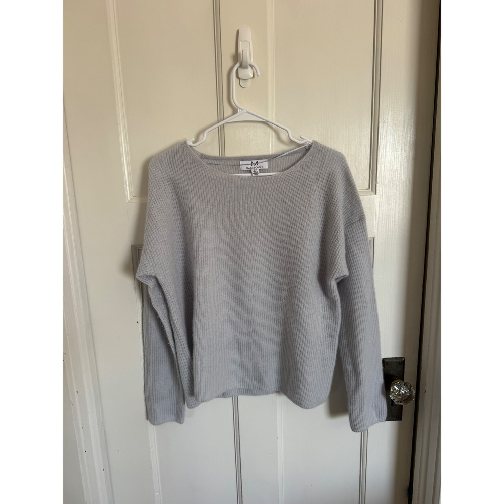 M Magaschoni gray cashmere sweater size small